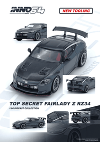Thumbnail for INNO64 1:64 Nissan TOP SECRET FAIRLADY Z RZ34 Stealth Gray