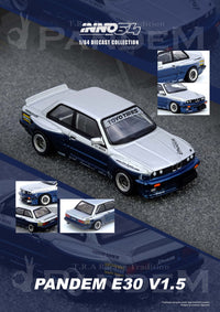 Thumbnail for INNO64 1:64 PANDEM E30 M3 Silver/Blue