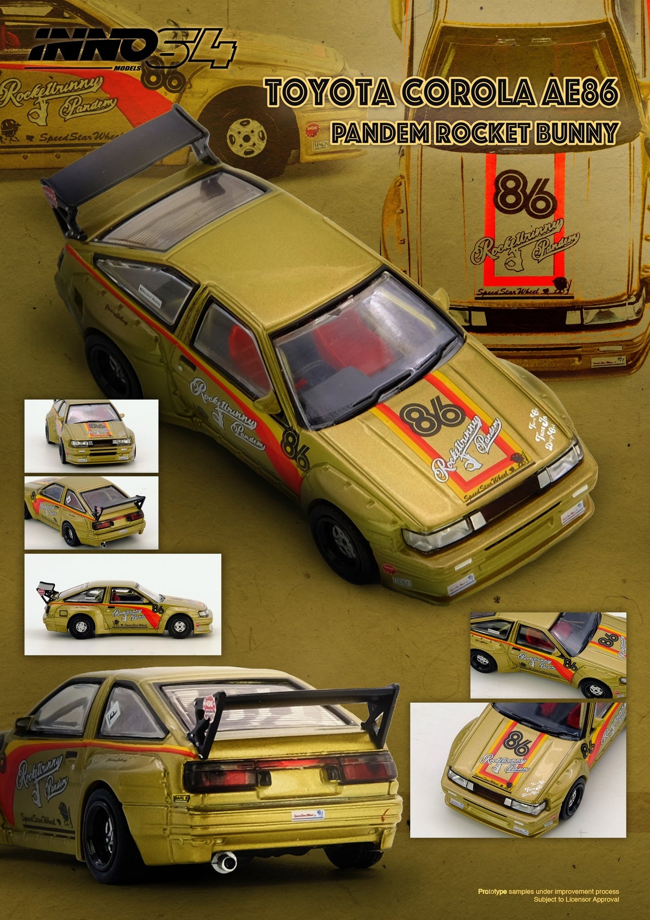 INNO64 1:64 PANDEM ROCKET BUNNY AE86 Levin