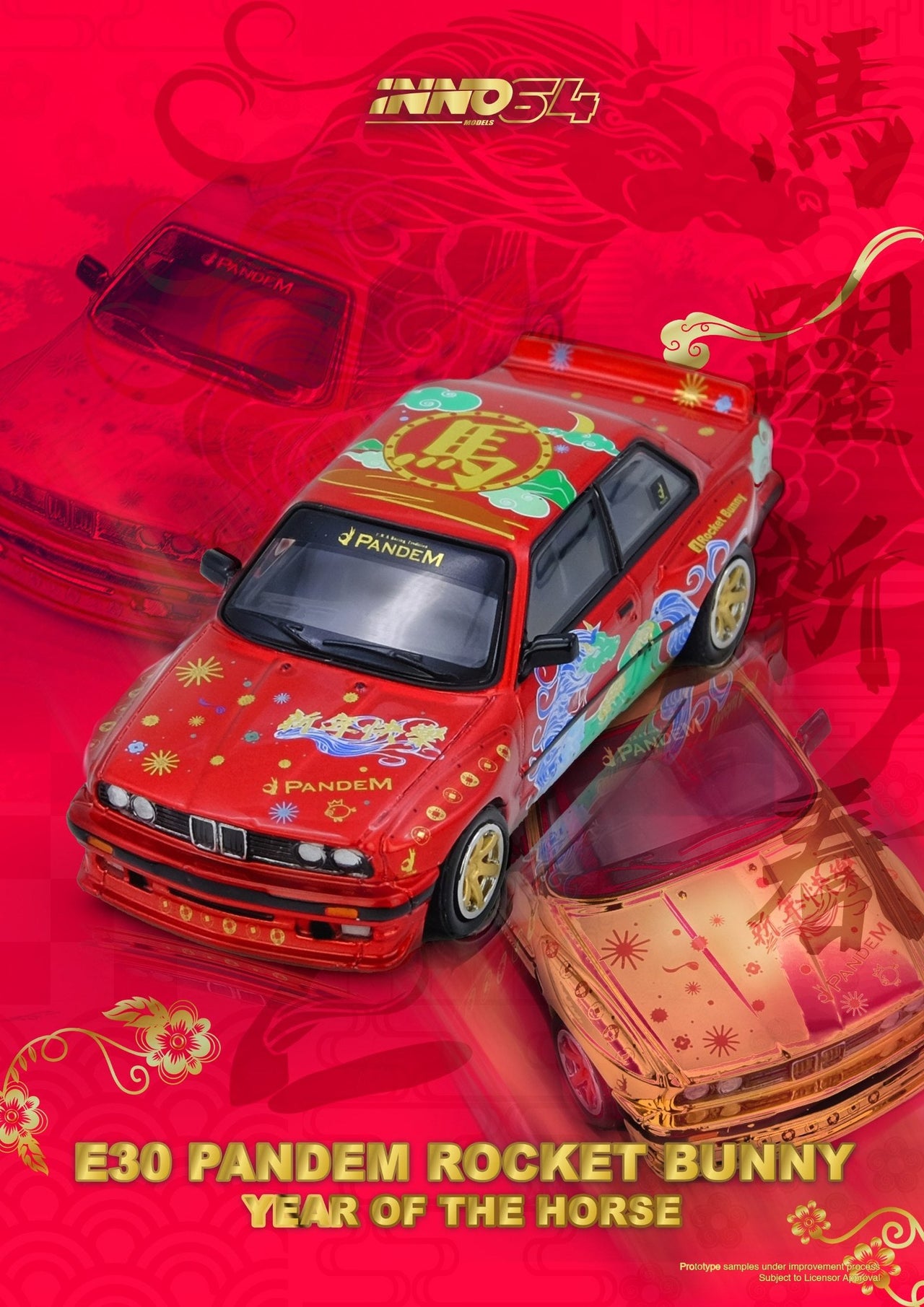 INNO64 1:64 PANDEM ROCKET BUNNY E30 The Year Of The Horse 2026 Limited Edition