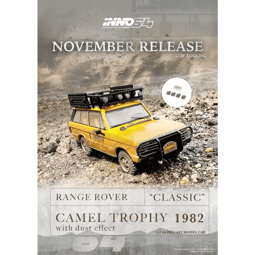 INNO64 1:64 Range Rover Classic Camel Trophy 1982 w/ Dust