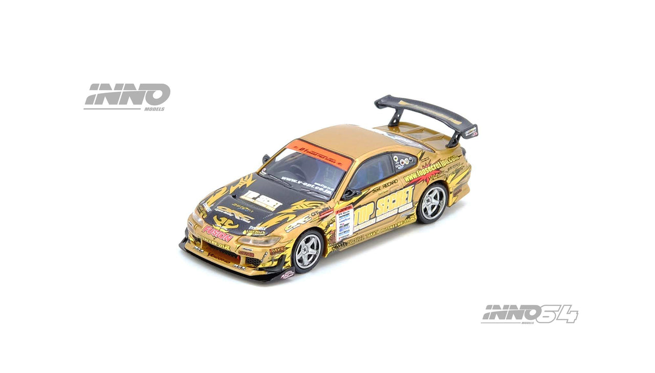 INNO64 1:64 TOP SECRET Silvia S15 Gold D1 Grand Prix Series Champion 2004