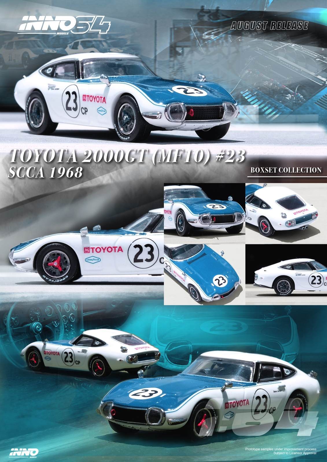 INNO64 1:64 Toyota 2000GT #23 & #33 SCCA 1968 Box Set Collection