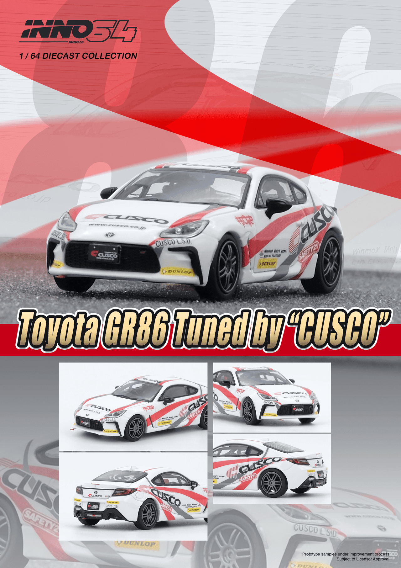 INNO64 1:64 Toyota GR86 Tuned by "CUSCO"