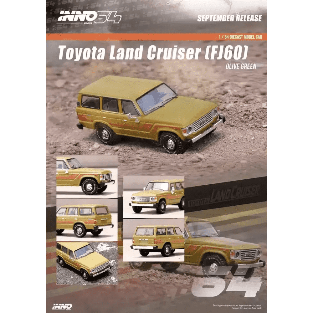 INNO64 1:64 Toyota Land Cruiser 60 Series Olive Green