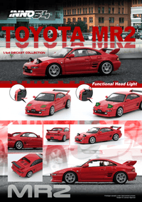 Thumbnail for INNO64 1:64 Toyota MR2 SW20 Red
