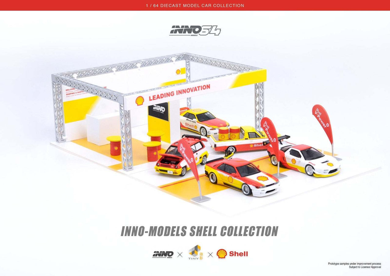 INNO64 X Tiny 1:64 Shell Kiosk Diorama