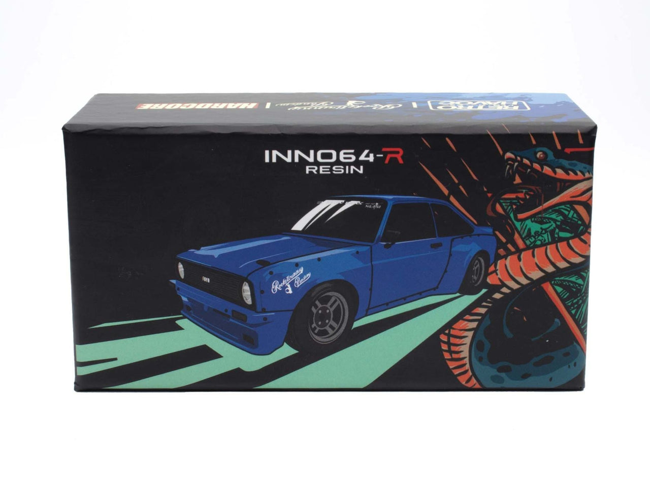 INNO64R 1:64 Ford Escort MK2 PANDEM "EMOTION" Retro Havoc Blue