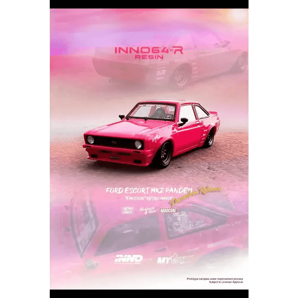 INNO64R 1:64 Ford Escort MK2 PANDEM "EMOTION" Retro Havoc