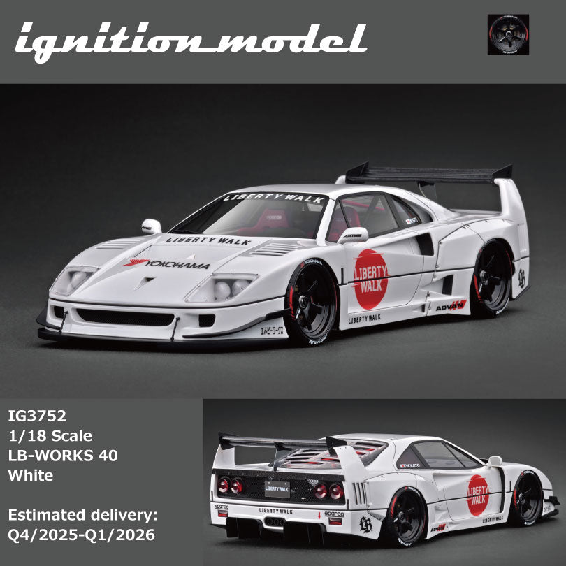 Ignition Model 1:18 LB-WORKS Ferrari F40 White