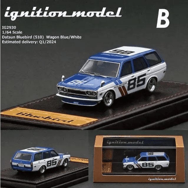 Ignition Model 1:64 Datsun Bluebird 510 Wagon Blue – Little Ignition Model 1:64 Datsun Bluebird 510 Wagon Blue – Little