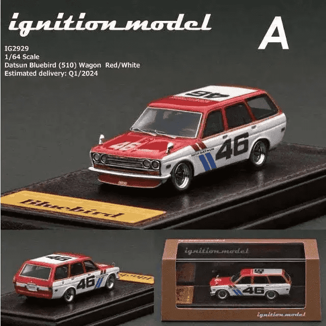 Ignition Model 1:64 Datsun Bluebird 510 Wagon Red – Little Luca's Toys Ignition Model 1:64 Datsun Bluebird 510 Wagon Red – Little Luca's Toys