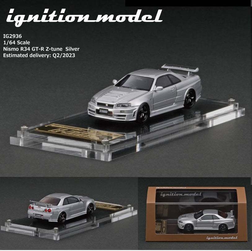 Ignition Model 1:64 Nismo Nissan Skyline R34 GT-R Z Tune Silver IG2936