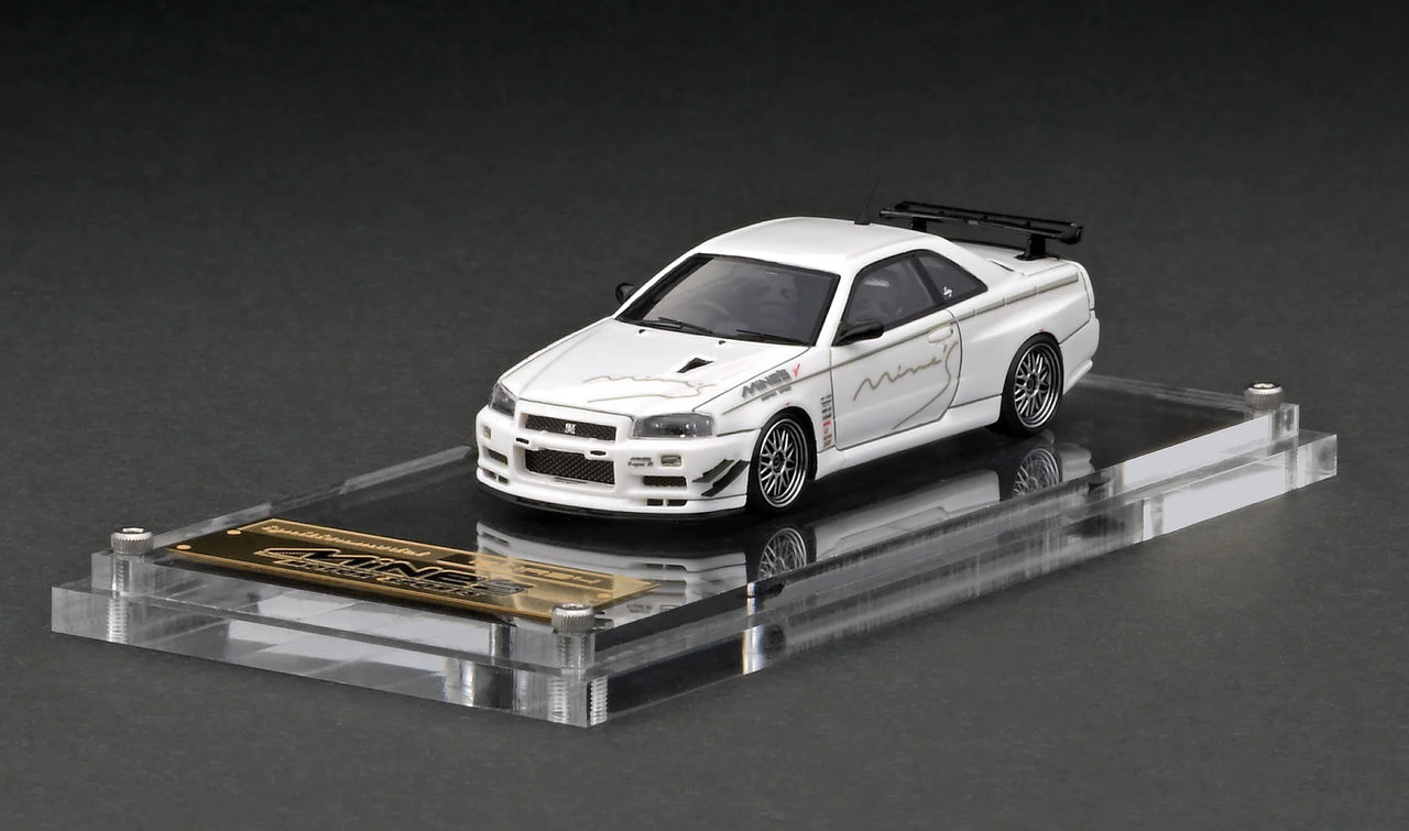 Ignition Model 1:64 Nismo R34 GT-R R Tune Mines White IG2721