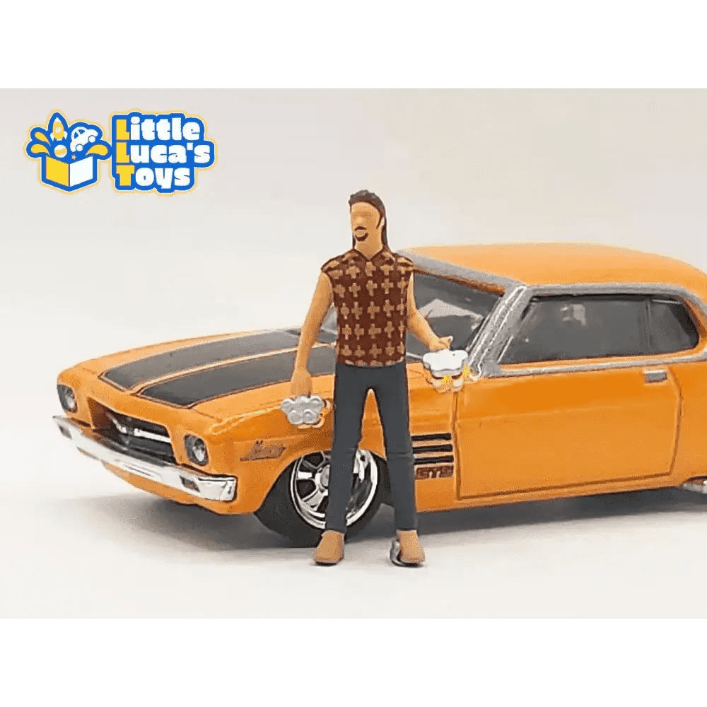 JMG Miniatures x Little Luca's Toys 1:64 Davo "Tru Blu Aussie" Figure