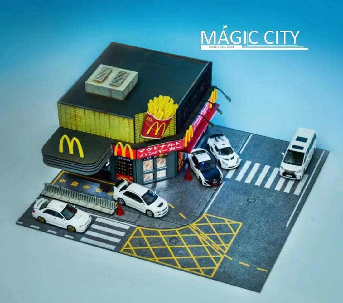 JMG Miniatures x Magic City 1:64 Mcdonalds Diorama w/ Leds
