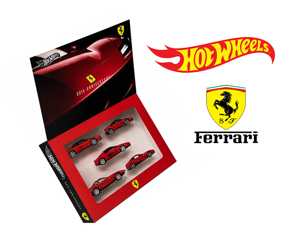 (PRE-ORDER) Hot Wheels 1:64 Silver Series Ferrari 80th Anniversary 5 Pack