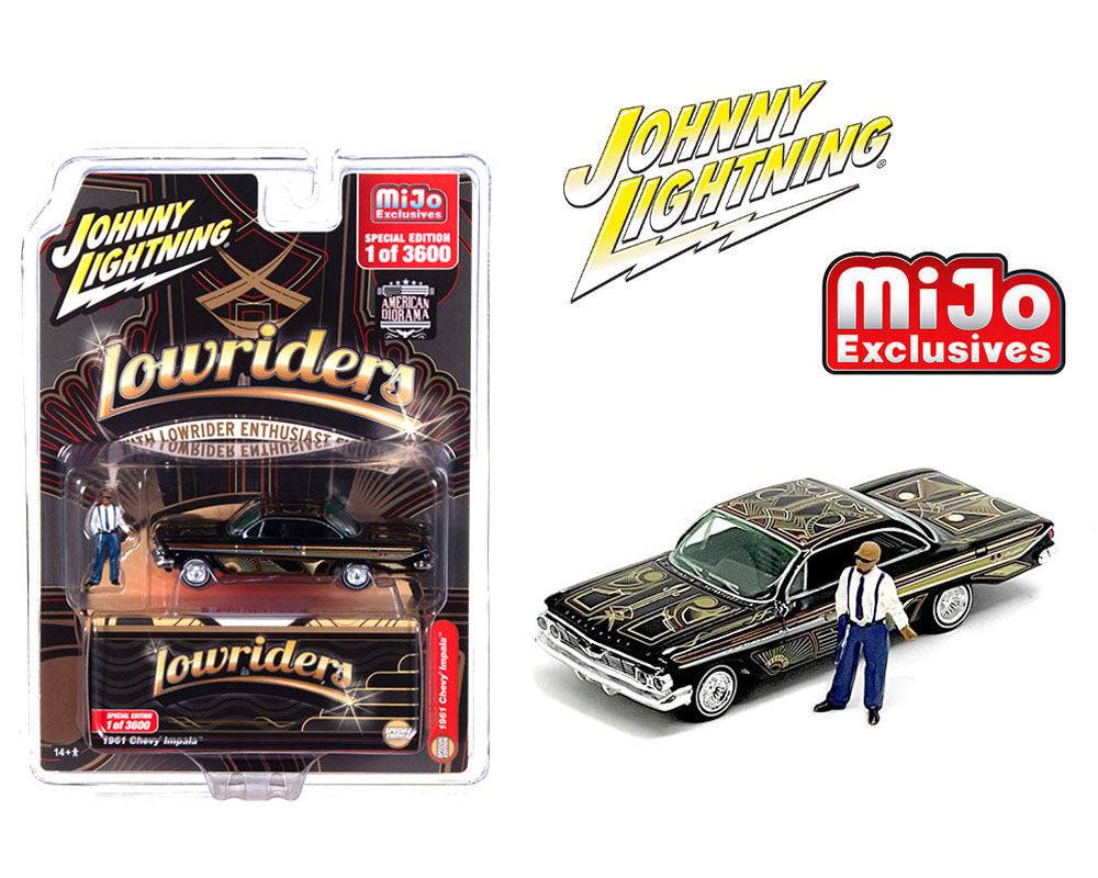 Johnny Lightning 1:64 Lowriders 1961 Chevrolet Impala with American Diorama Figure Limited 3,600 Pieces