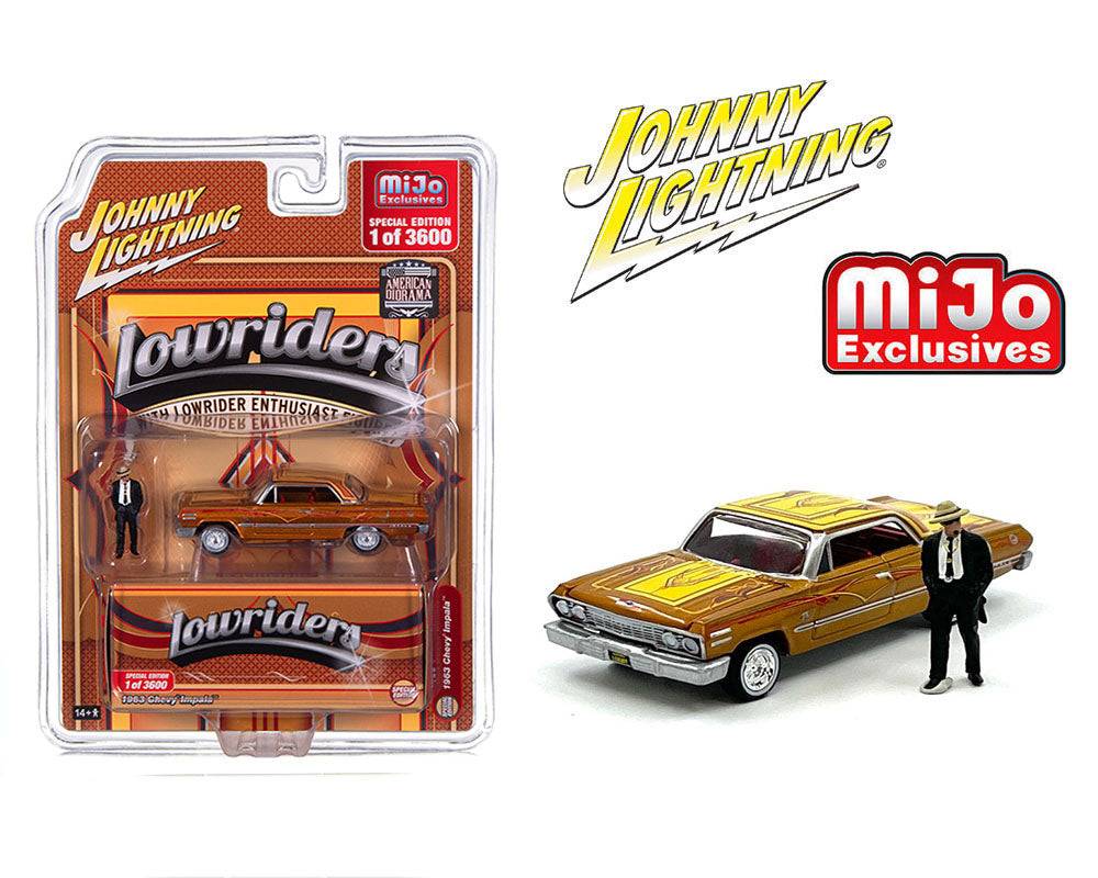(PRE-ORDER) Johnny Lightning 1:64 Lowriders 1963 Chevrolet Impala with American Diorama Figure Limited 3,600 Pieces