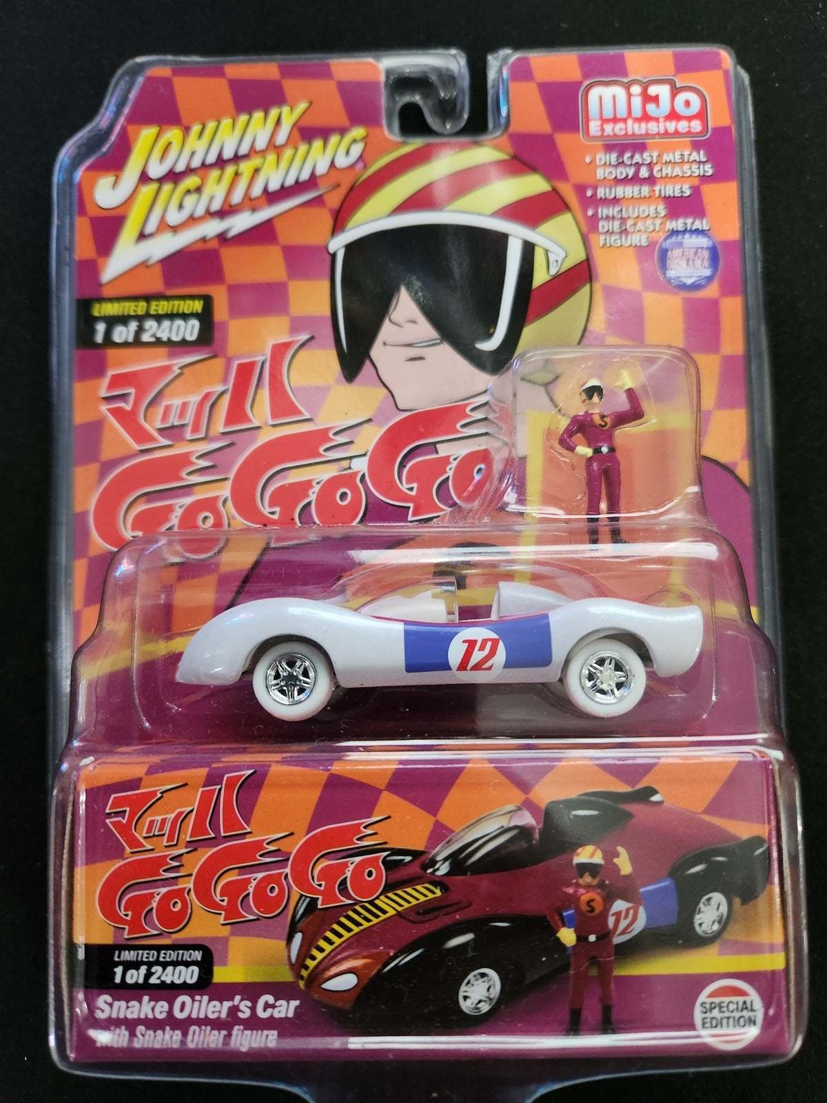 Johnny Lightning 1:64 Mijo Exclusive Speed Racer Snake Oilers Car White Lightning