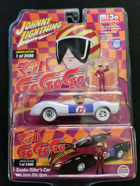 Thumbnail for Johnny Lightning 1:64 Mijo Exclusive Speed Racer Snake Oilers Car White Lightning