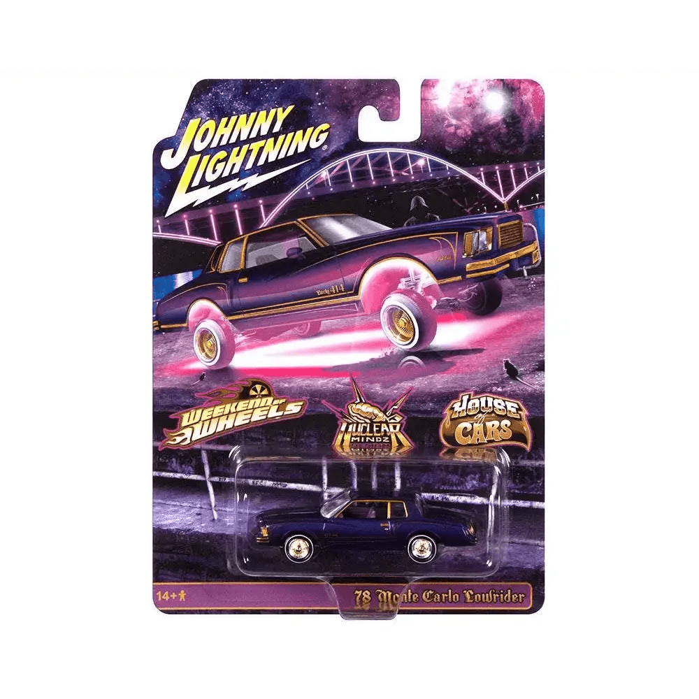 Johnny Lightning 1:64 Weekend Of Wheels 2023 Exclusive 1978 Chevrolet Monte Carlo Lowrider – Purple