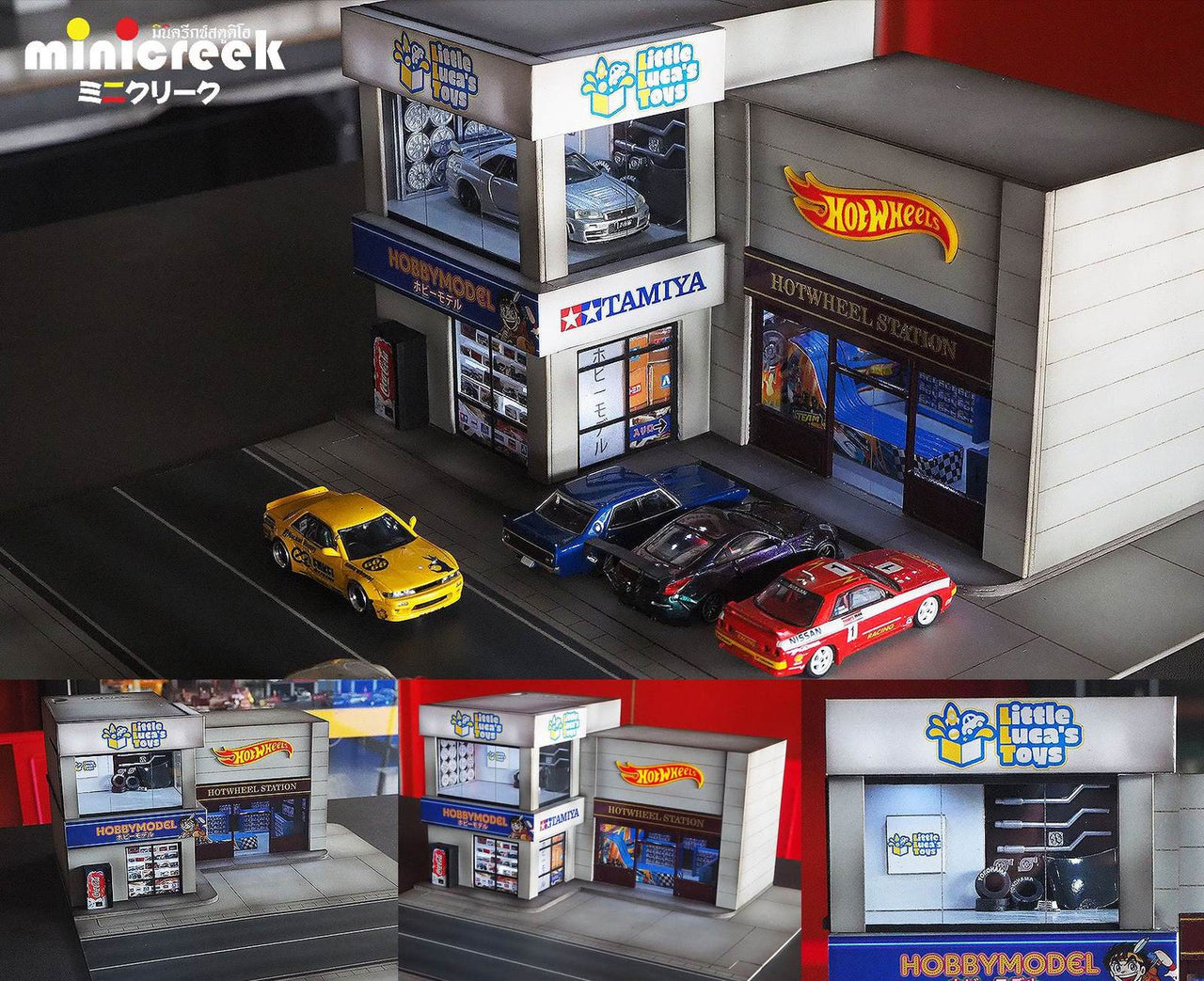 Minicreek x Little Luca's Toys 1:64 Hot Wheels Shop LLT Exclusive Diorama