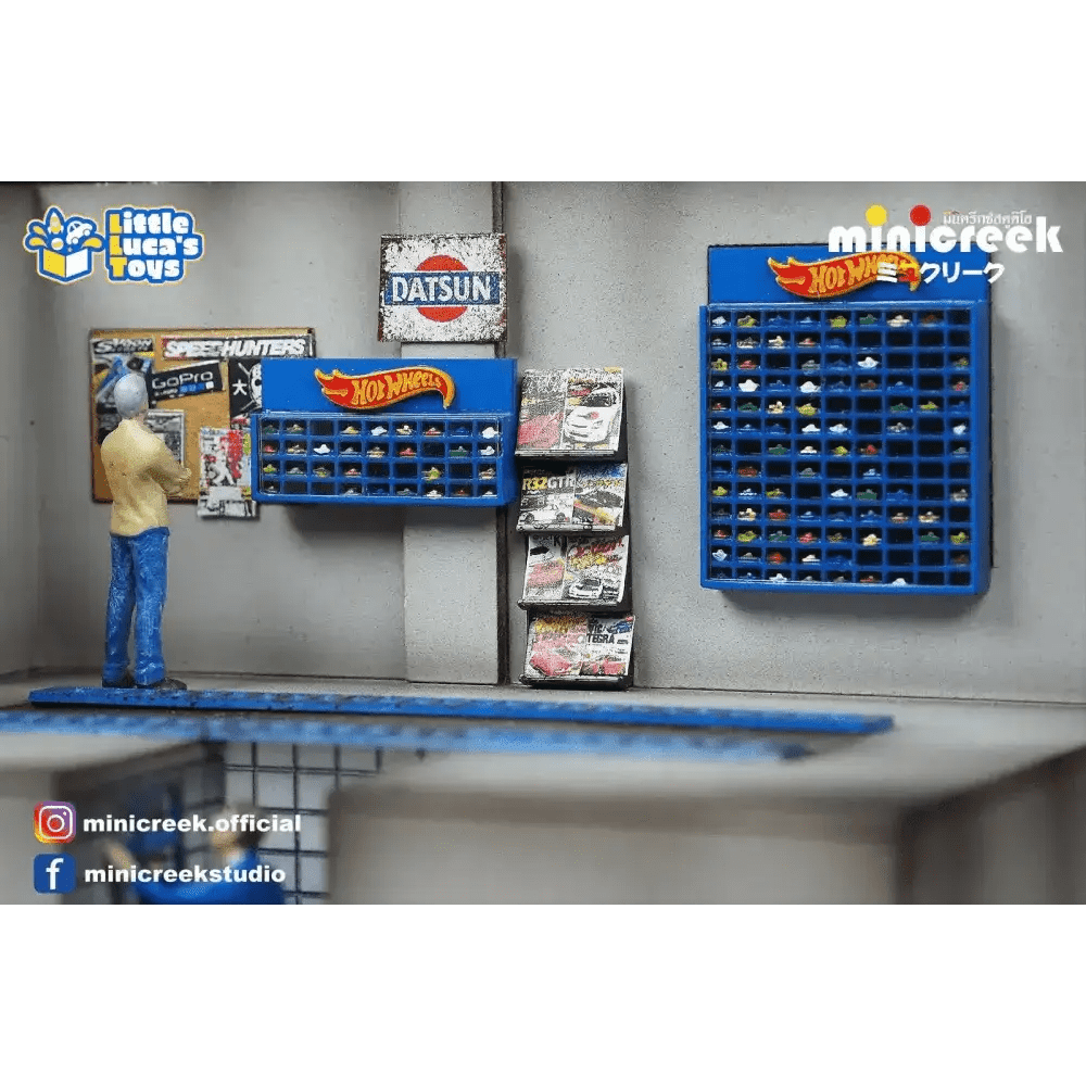 Little Luca's Toys x Minicreek 1:64 Mini Hot Wheels Display Case