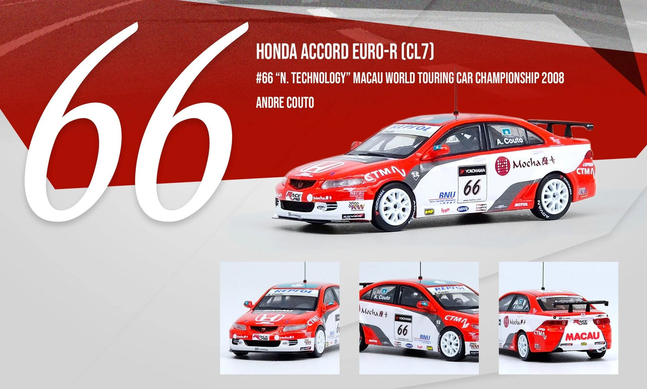 INNO64 1:64 HondaAccord Euro-R CL7 - #66 Macau WTCC 2008
