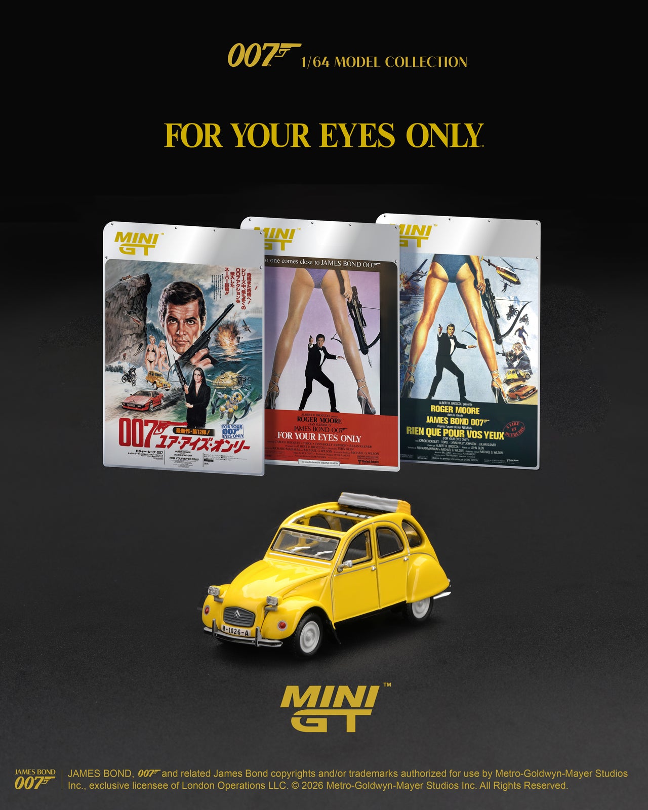 (PRE-ORDER) MINI GT 1:64 Citroën 2CV "For Your Eyes Only" MGT00919