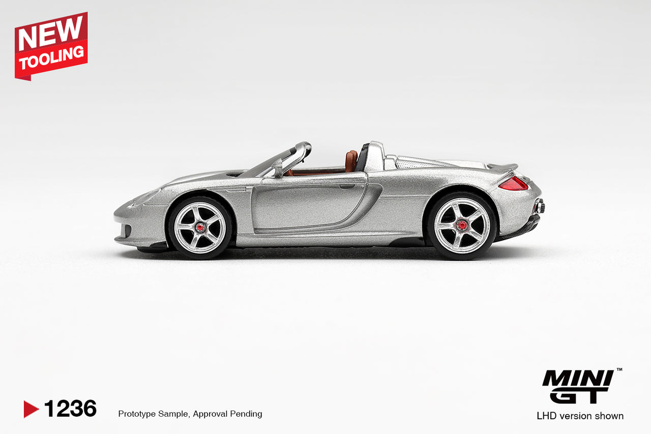 (PRE-ORDER) MINI GT 1:64 Porsche Carrera GT Silver MGT01236-L *NEW TOOLING*