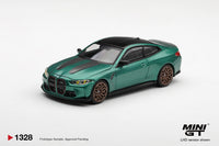 Thumbnail for (PRE-ORDER) Mini GT 1:64 BMW M4 CS Frozen Isle of Man Green Metallic MGT01328-R
