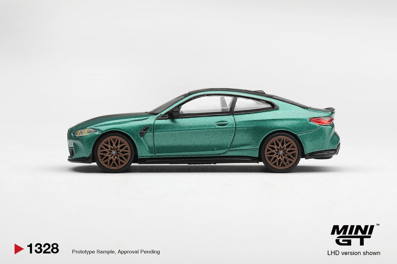 (PRE-ORDER) Mini GT 1:64 BMW M4 CS Frozen Isle of Man Green Metallic MGT01328-R