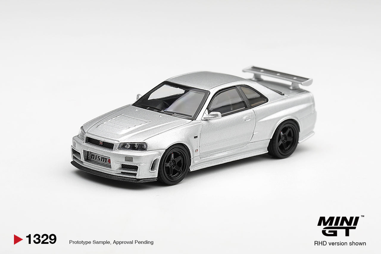 (PRE-ORDER) Mini GT 1:64 Nissan NISMO R34GT-R Z-tune Z-Tune Silver MGT01329-R