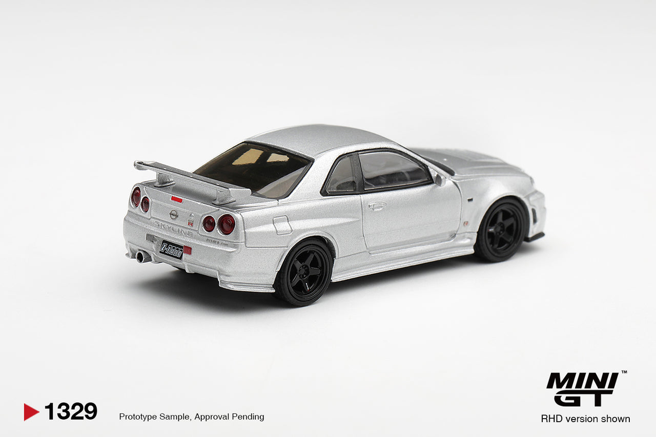 (PRE-ORDER) Mini GT 1:64 Nissan NISMO R34GT-R Z-tune Z-Tune Silver MGT01329-R