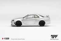 Thumbnail for (PRE-ORDER) Mini GT 1:64 Nissan NISMO R34GT-R Z-tune Z-Tune Silver MGT01329-R