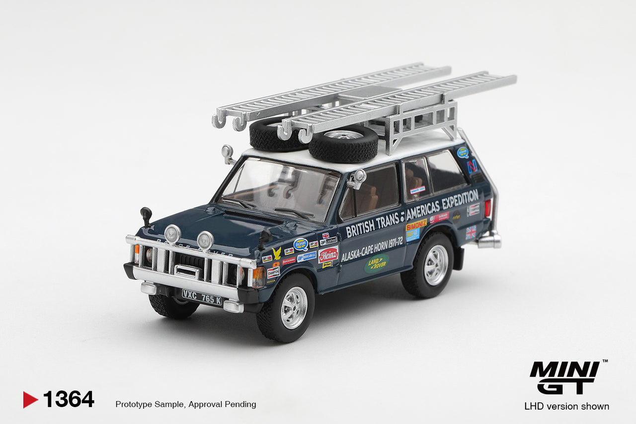 (PRE-ORDER) MINI GT 1:64 Range Rover 1971 British Trans-Americas Expedition (VXC-765K) MGT01364-L
