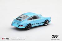 Thumbnail for (PRE-ORDER) Mini GT 1:64 Porsche 911 Carrera RS 2.7 Gulf Blue with Black Livery MGT01365-R