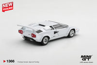 Thumbnail for (PRE-ORDER) Mini GT 1:64 Lamborghini Countach LP500S White MGT01366-L