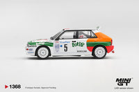 Thumbnail for (PRE-ORDER) Mini GT 1:64 Lancia Delta HF Integrale Evoluzione #5 1993 Rallye Monte-Carlo MGT01368-L