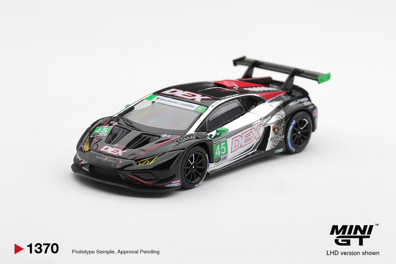 (PRE-ORDER) Mini GT 1:64 Lamborghini Huracan GT3 EVO2 #45 DEX Wayne Taylor Racing 2025 IMSA Chevrolet Grand Prix Class Winner MGT01370-L