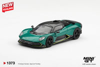 Thumbnail for (PRE-ORDER) MINI GT 1:64 Aston Martin Valhalla Podium Green MGT01373-R