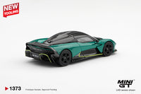 Thumbnail for (PRE-ORDER) MINI GT 1:64 Aston Martin Valhalla Podium Green MGT01373-R