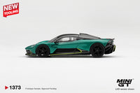 Thumbnail for (PRE-ORDER) MINI GT 1:64 Aston Martin Valhalla Podium Green MGT01373-R