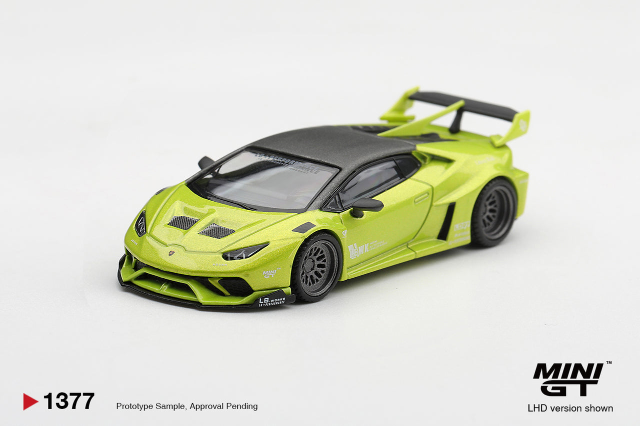 (PRE-ORDER) Mini GT 1:64 Lamborghini Huracán LB★WORKS Lime Metallic MGT01377-R