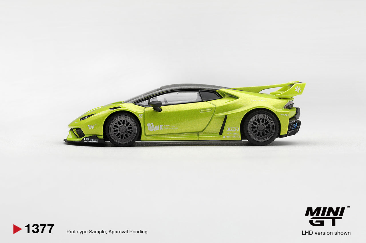 (PRE-ORDER) Mini GT 1:64 Lamborghini Huracán LB★WORKS Lime Metallic MGT01377-R