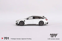 Thumbnail for (PRE-ORDER) MINI GT 1:64 Audi ABT RS6-R Glacier White Metallic MGT00701-R