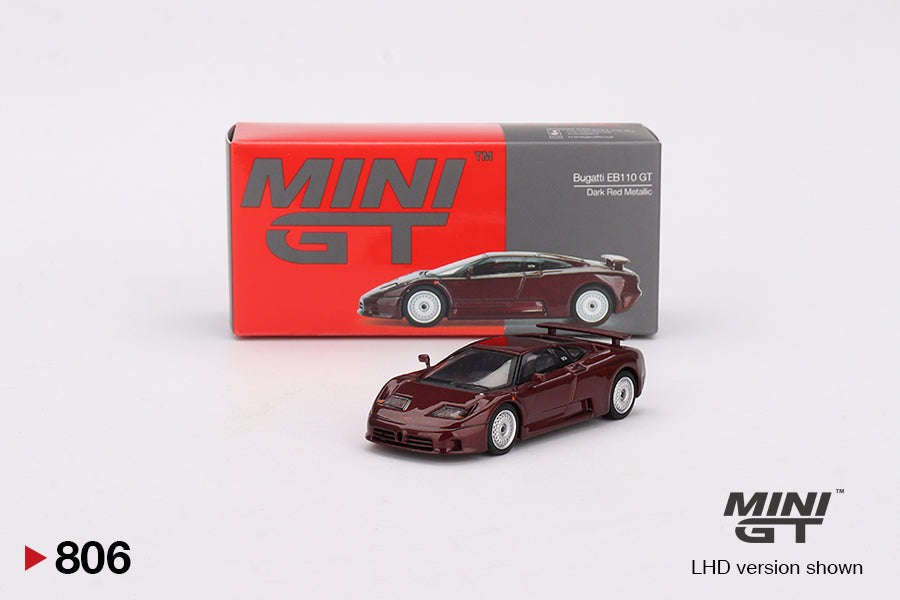 MINI GT 1:64 Bugatti EB110 GT Dark Red Metallic MGT00806-L