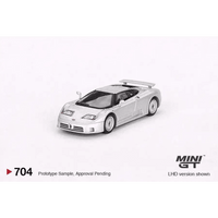 Thumbnail for MINI GT 1:64 Bugatti EB110 GT Grigio Chiaro SILVER MGT00704-L