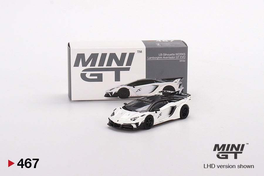 MINI GT 1:64 LB Silhouette Works Lamborghini Aventador GT EVO Presentation MGT00467-R